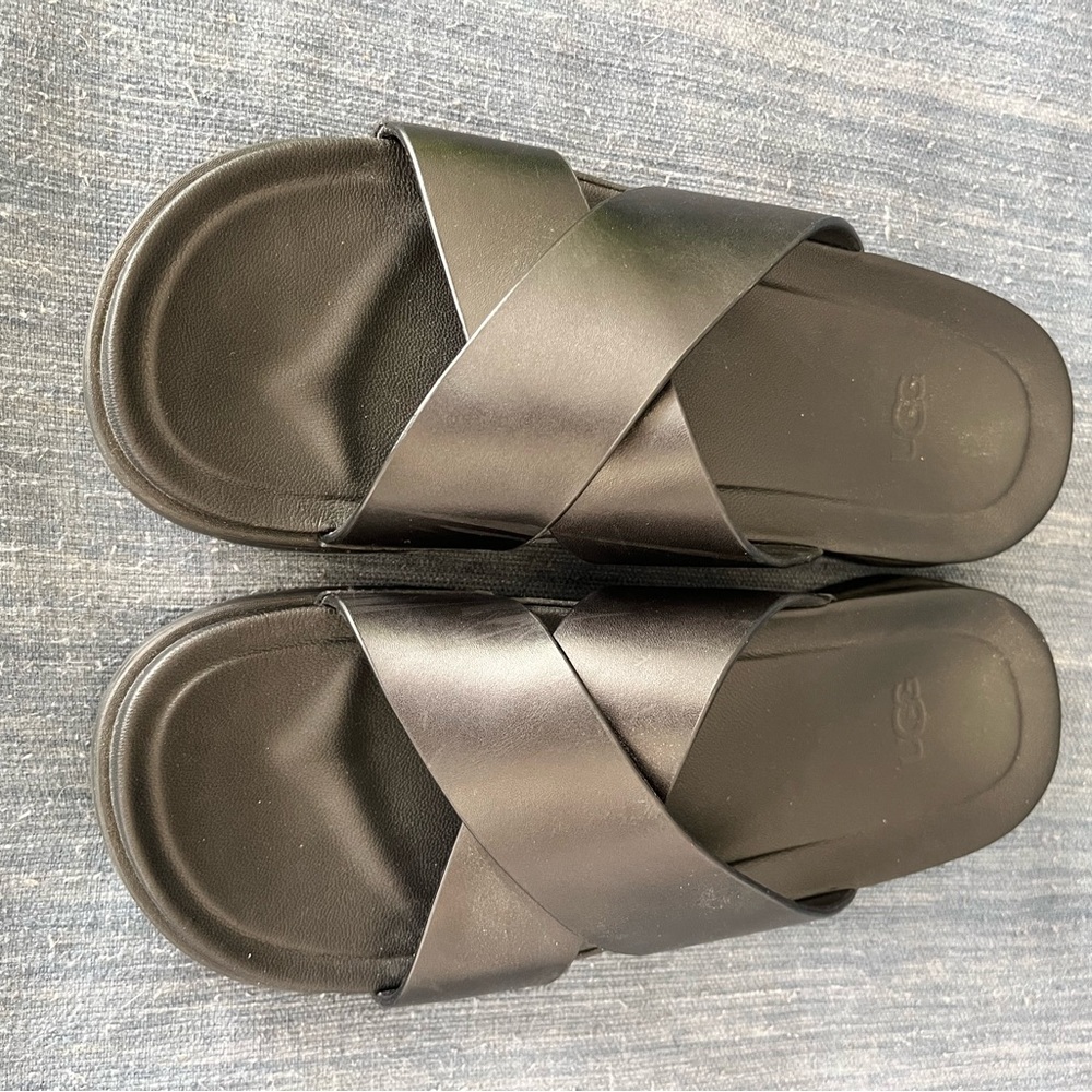 UGG black dress sandals 9